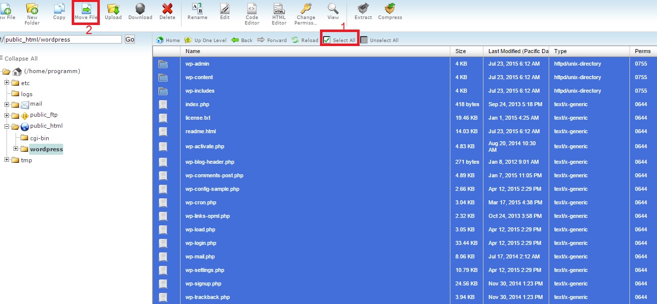 آموزش نصب وردپرس روی هاست سی پنل (Cpanel)