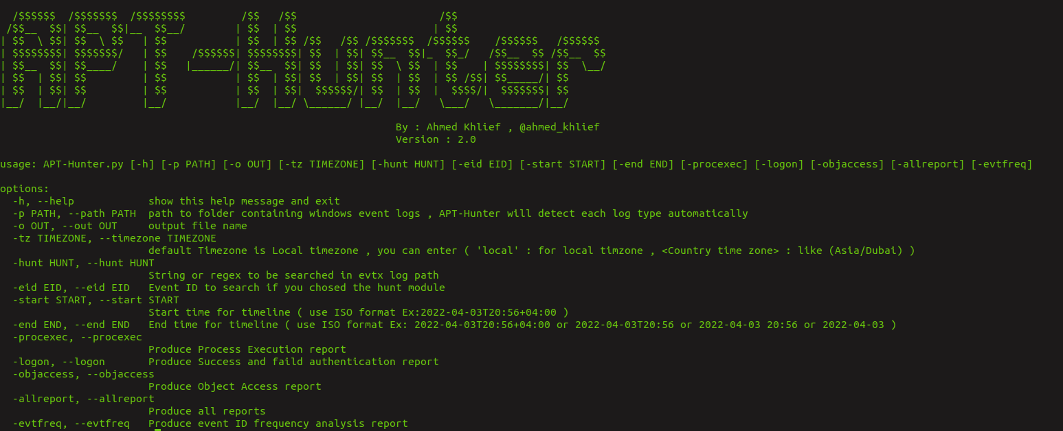 ابزار APT Hunter برای جرم شناسی Forensic
